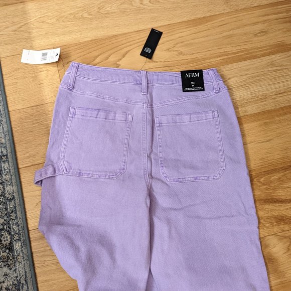 BNWT AFRM Fez Utility 'Carpenter' Straight Leg Jeans - Picture 5 of 7